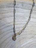 letter paperclip chain necklace - u