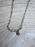 letter paperclip chain necklace - p