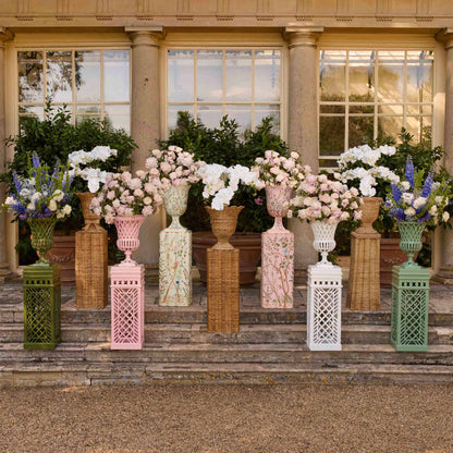 Chinoiserie Tole Urn & Pedestal