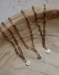 letter paperclip chain necklace - n