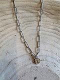 letter paperclip chain necklace - z
