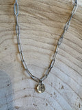 letter paperclip chain necklace - w
