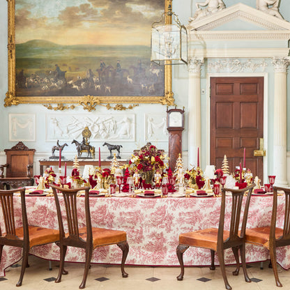 Burgundy & Gold Eloise Linen Placemats (Set of 4)