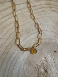 letter paperclip chain necklace - l