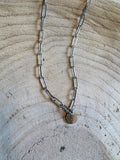 letter paperclip chain necklace - y