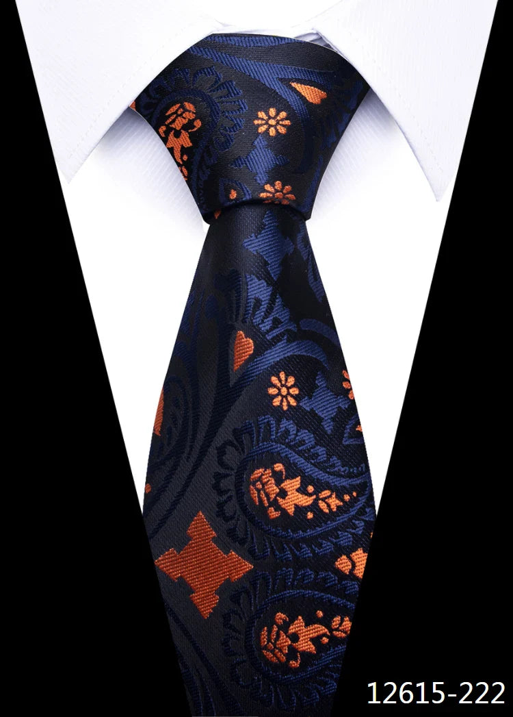 Tie For Men Newest design Luxurious 7.5 cm Necktie Shirt Accessories Striped Dark Red Man's New Year's Day