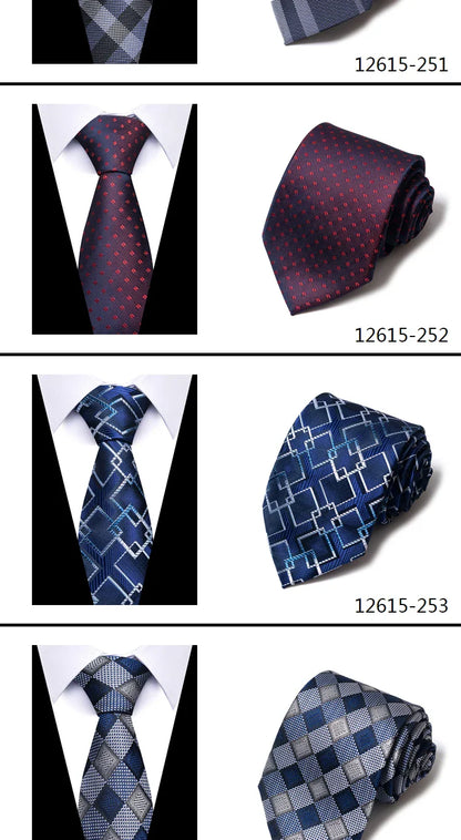 Tie For Men Necktie Fashion Brand Factory Sale 7.5 cm Gravatas Sliver Man's Plaid Shirt Accessories St. Valentine's Day