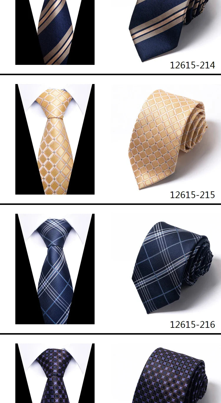 Tie For Men Newest design Luxurious 7.5 cm Necktie Shirt Accessories Striped Dark Red Man's New Year's Day