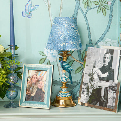 Blue Marble Paper Lampshade (18cm)