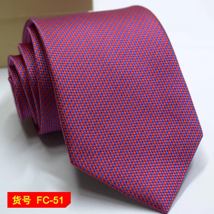 67 Styles Men's Ties Solid Color Stripe Flower Floral 7-8cm Jacquard Necktie Accessories Daily Wear Cravat Wedding Party Gift