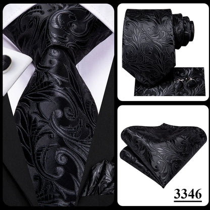 Hi-Tie Blue Business Solid 100% Silk Men's Tie NeckTie 8.5cm Ties for Men Formal Luxury Wedding High Quality Gravata