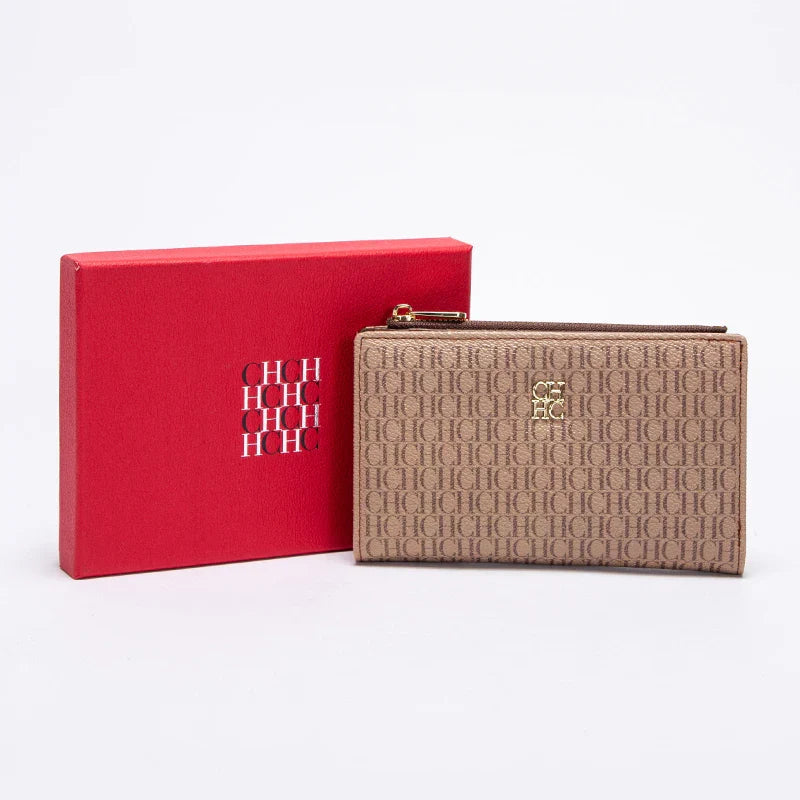 CHCH-Women's Cartoon Printing Long Wallet Retro Classic Wallet PVC Material Fashion Simple Large Capacity Bags