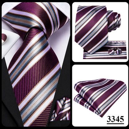 Hi-Tie Blue Business Solid 100% Silk Men's Tie NeckTie 8.5cm Ties for Men Formal Luxury Wedding High Quality Gravata