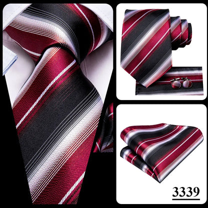 Hi-Tie Blue Business Solid 100% Silk Men's Tie NeckTie 8.5cm Ties for Men Formal Luxury Wedding High Quality Gravata