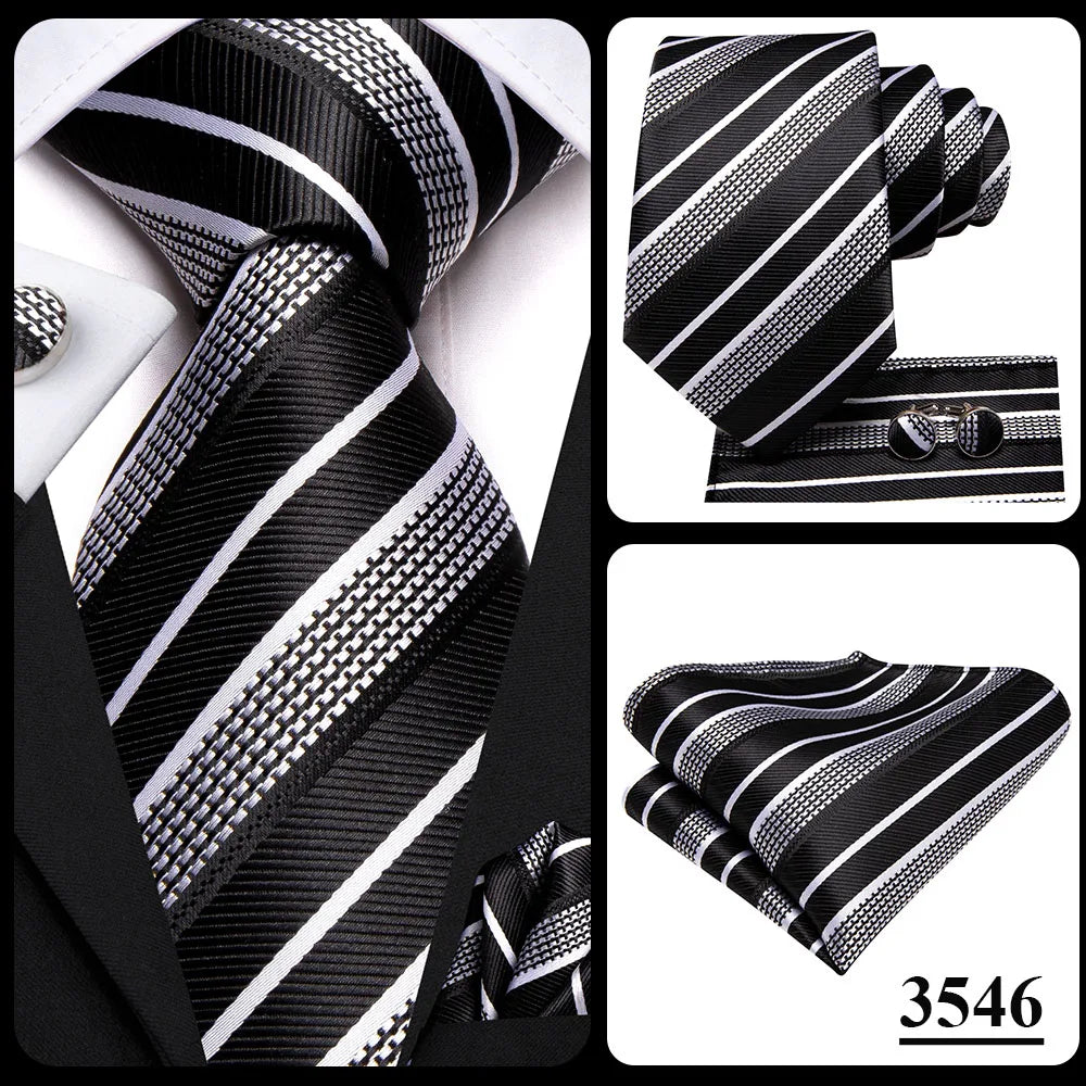 Hi-Tie Blue Business Solid 100% Silk Men's Tie NeckTie 8.5cm Ties for Men Formal Luxury Wedding High Quality Gravata