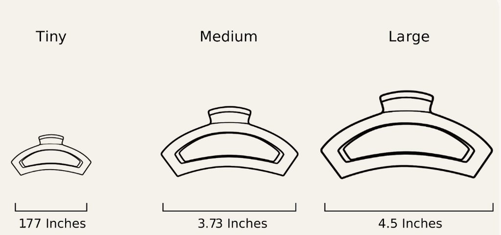 teleties medium hair clip - neutrals