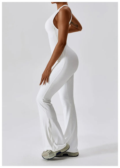Sexy Back V Jumpsuit Gym Set Women Training Yoga Suit Sportswear Women Sports Jumpsuit Fitness Rompers Stretch Workout Bodysuits
