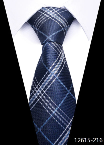 Tie For Men Newest design Luxurious 7.5 cm Necktie Shirt Accessories Striped Dark Red Man's New Year's Day