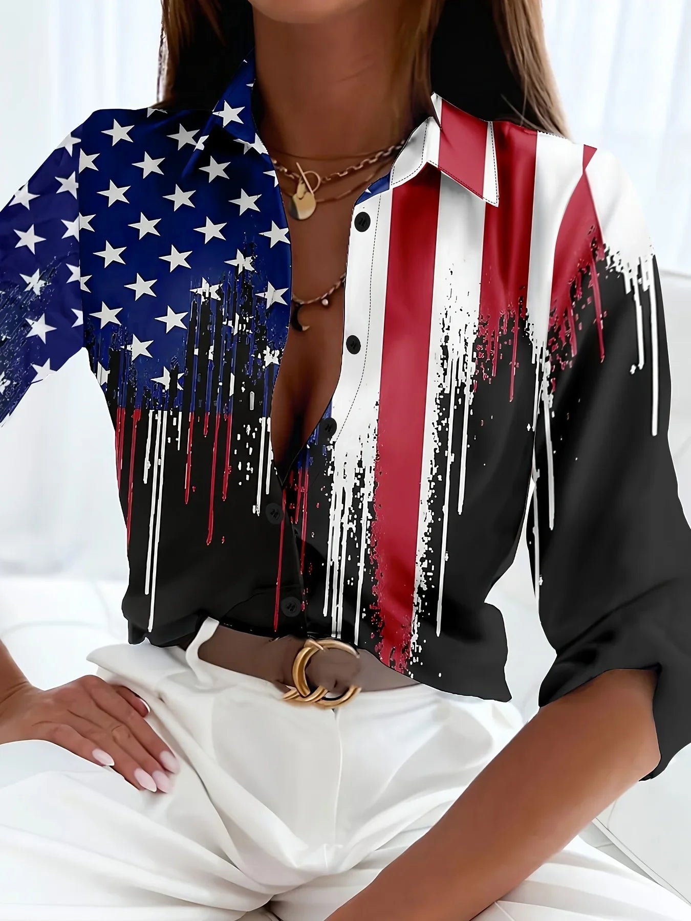 Peacock Print Casual Loose Women's Shirt 2023 Autumn Vintage Women's Oversized Shirts and Blouses Fashion Elegant Women's Tops