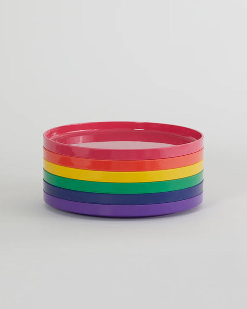 Max Dinnerware Rainbow 7.5" Plates - Set of 6