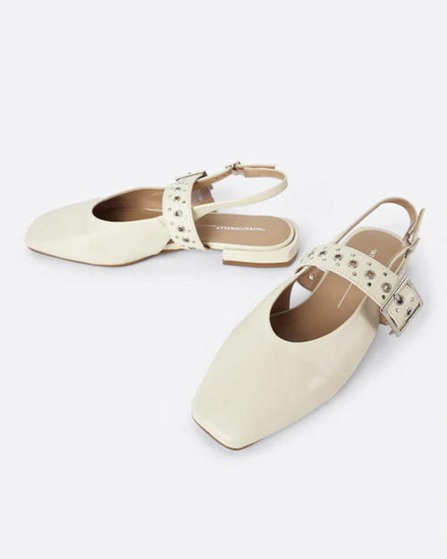 Pearl Slingback Ballet Flat - Creme