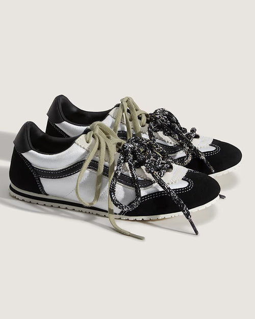 Super Low Pro Sneaker - Satin Black + Silver