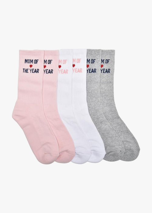 THE MOM OF THE YEAR HEART SOCK SET