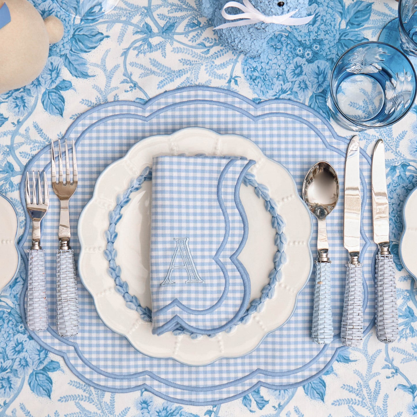 Blue Eloise Gingham Placemats (Set of 4)