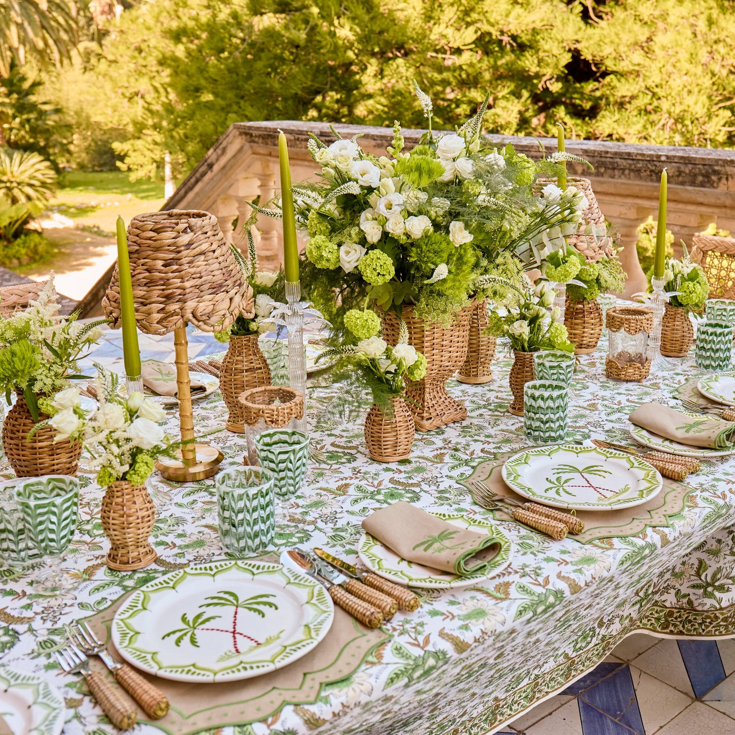 Sand & Green Celestria Palm Tree Napkins (Set of 4)