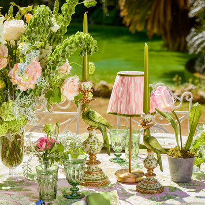 Green Parrot Candle Holder Set