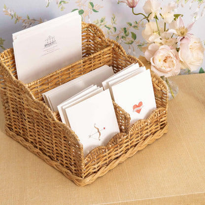 Rattan Braided Letter Rack