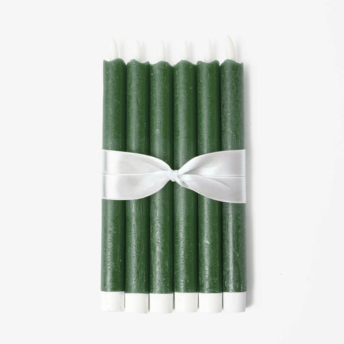 Forest Green LED Dinner Candles (Set of 6)