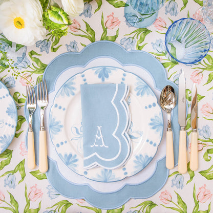 Blue Serena Appliqué Placemats (Set of 4)
