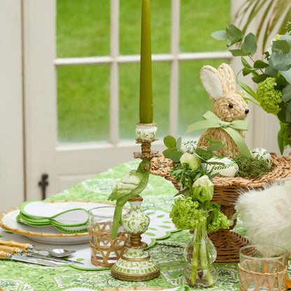 Green Parrot Candle Holder (Pair)